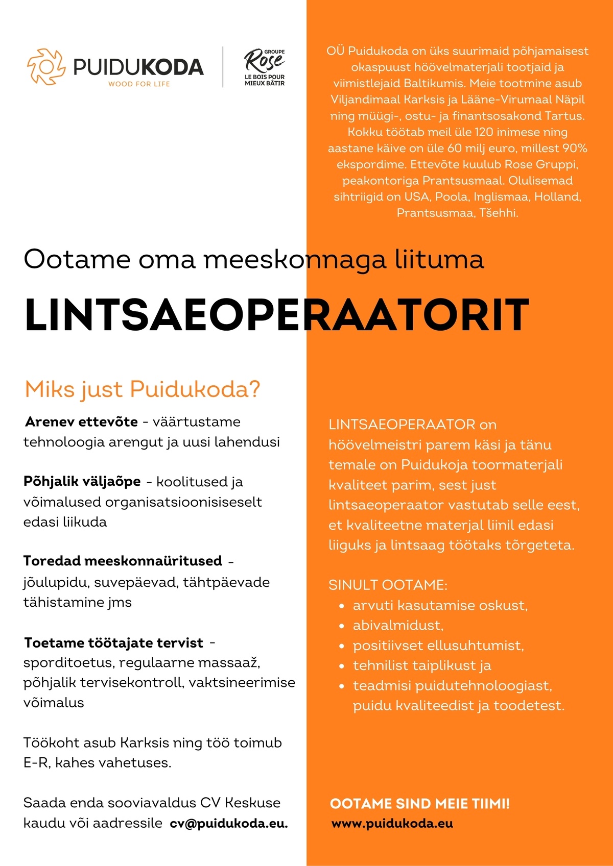 PUIDUKODA OÜ Lintsaeoperaator