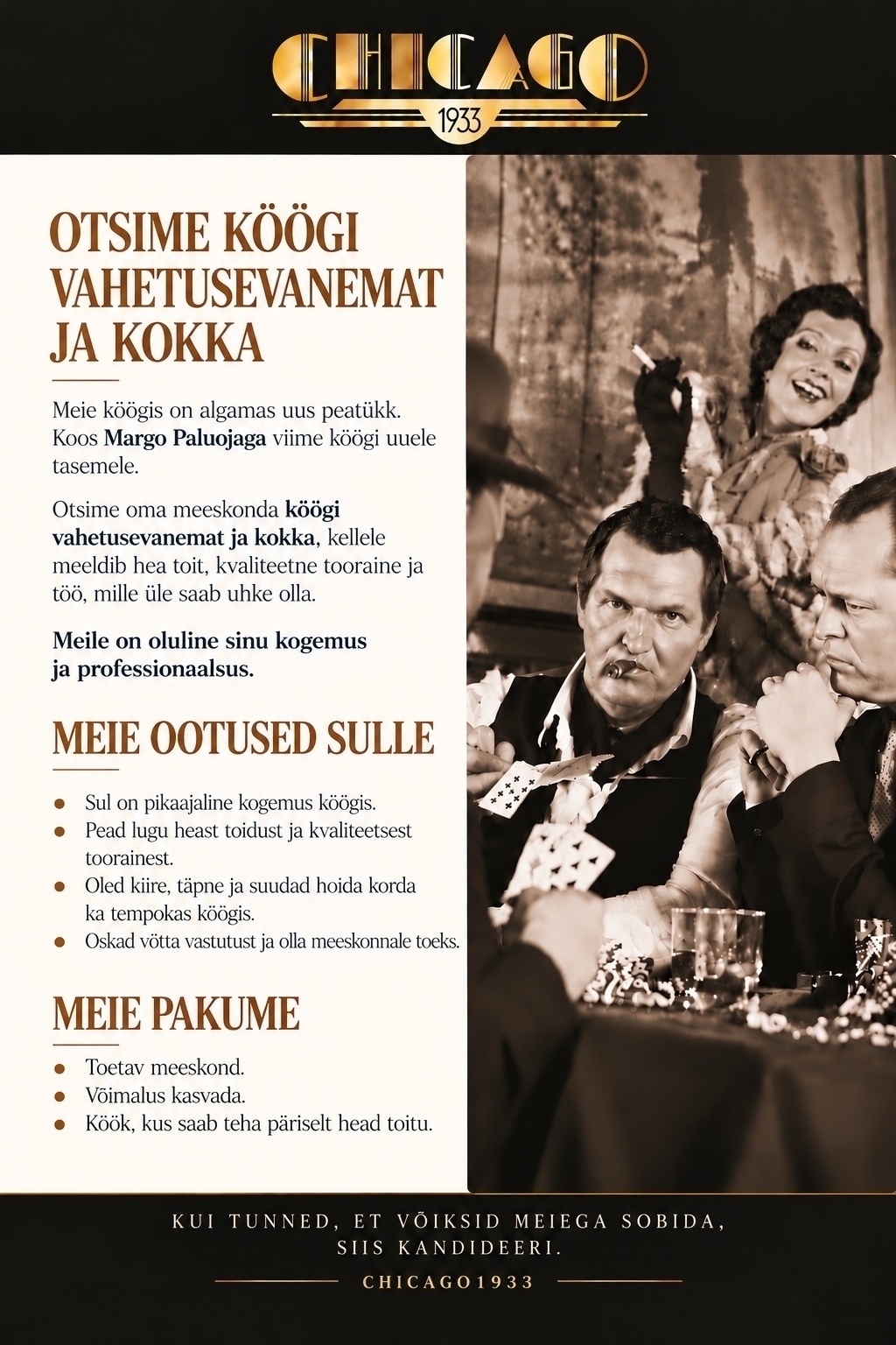 Notemill OÜ Köögi vahetusevanem/kokk