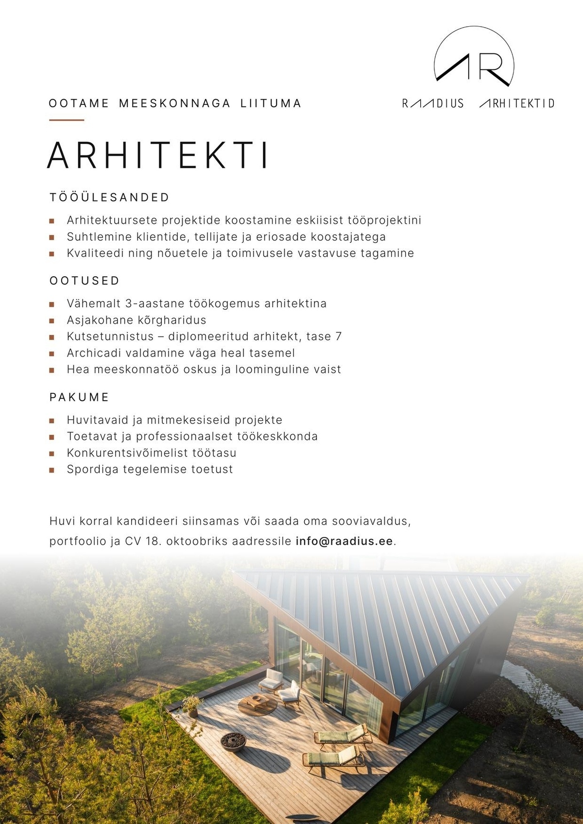 Raadius Arhitektid OÜ Arhitekt