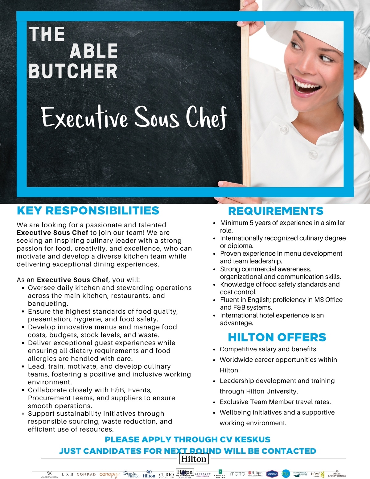 Hilton Tallinn Park Executive Sous Chef