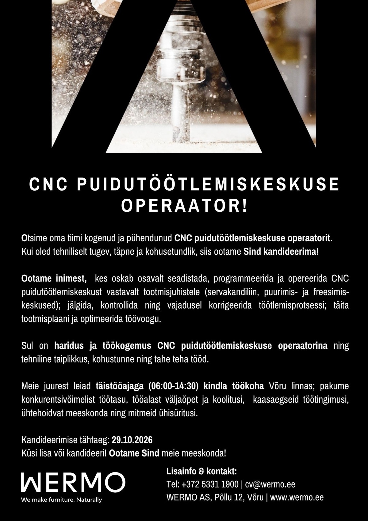 Wermo AS CNC-pingi operaator