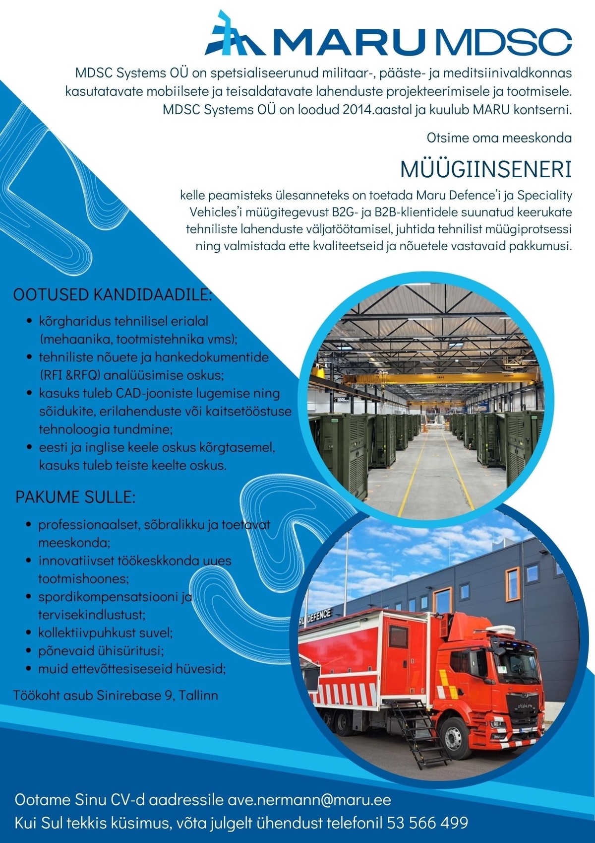 MDSC SYSTEMS OÜ MÜÜGIINSENER