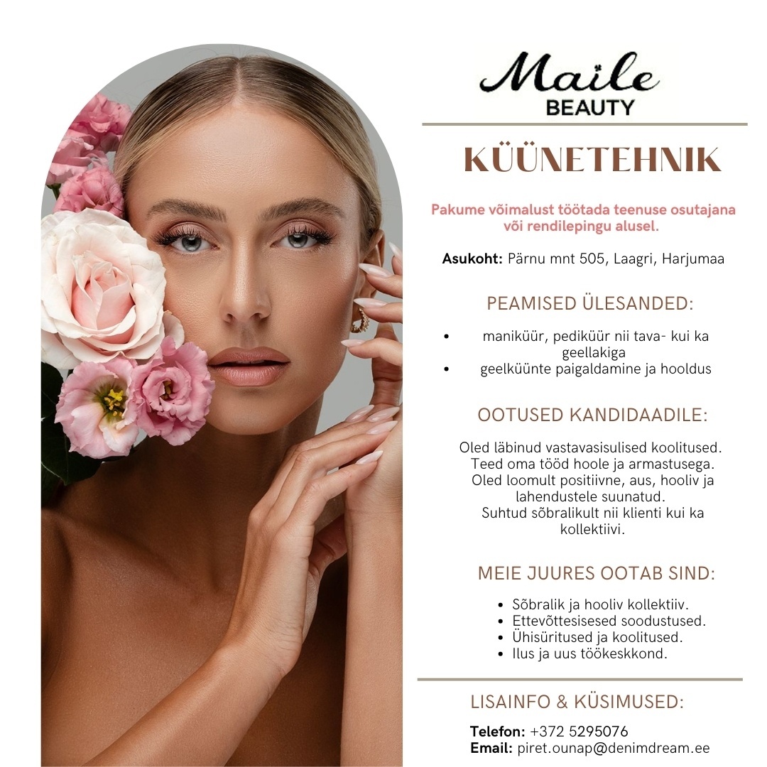 Põldma Kaubanduse AS Maile Beauty Ilukeskuse küünetehnik