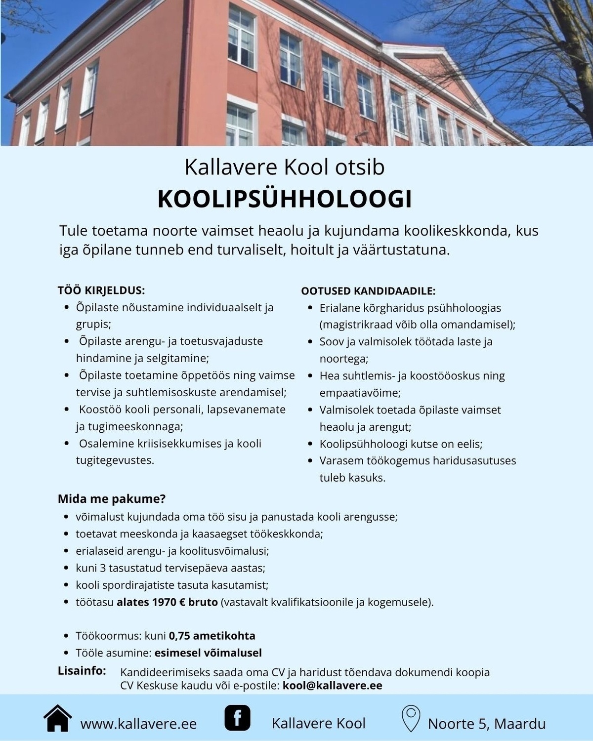 Kallavere Kool Koolipsühholoog