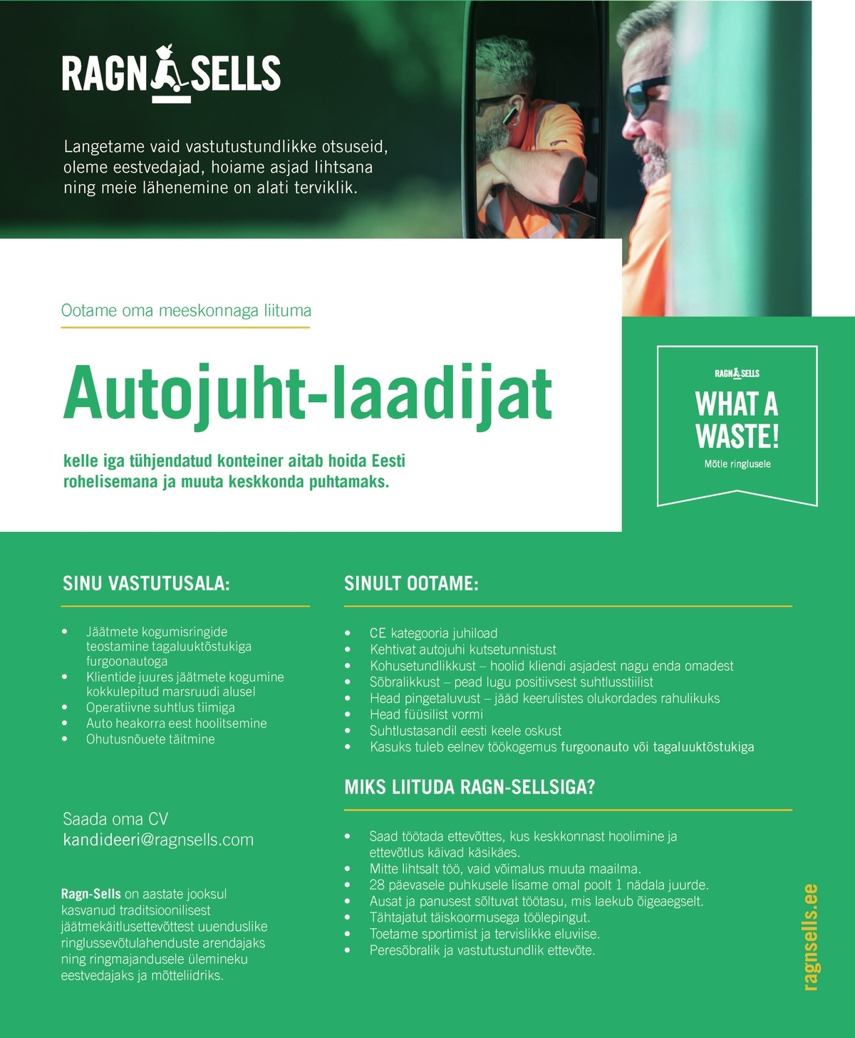 Ragn-Sells AS Autojuht-laadija