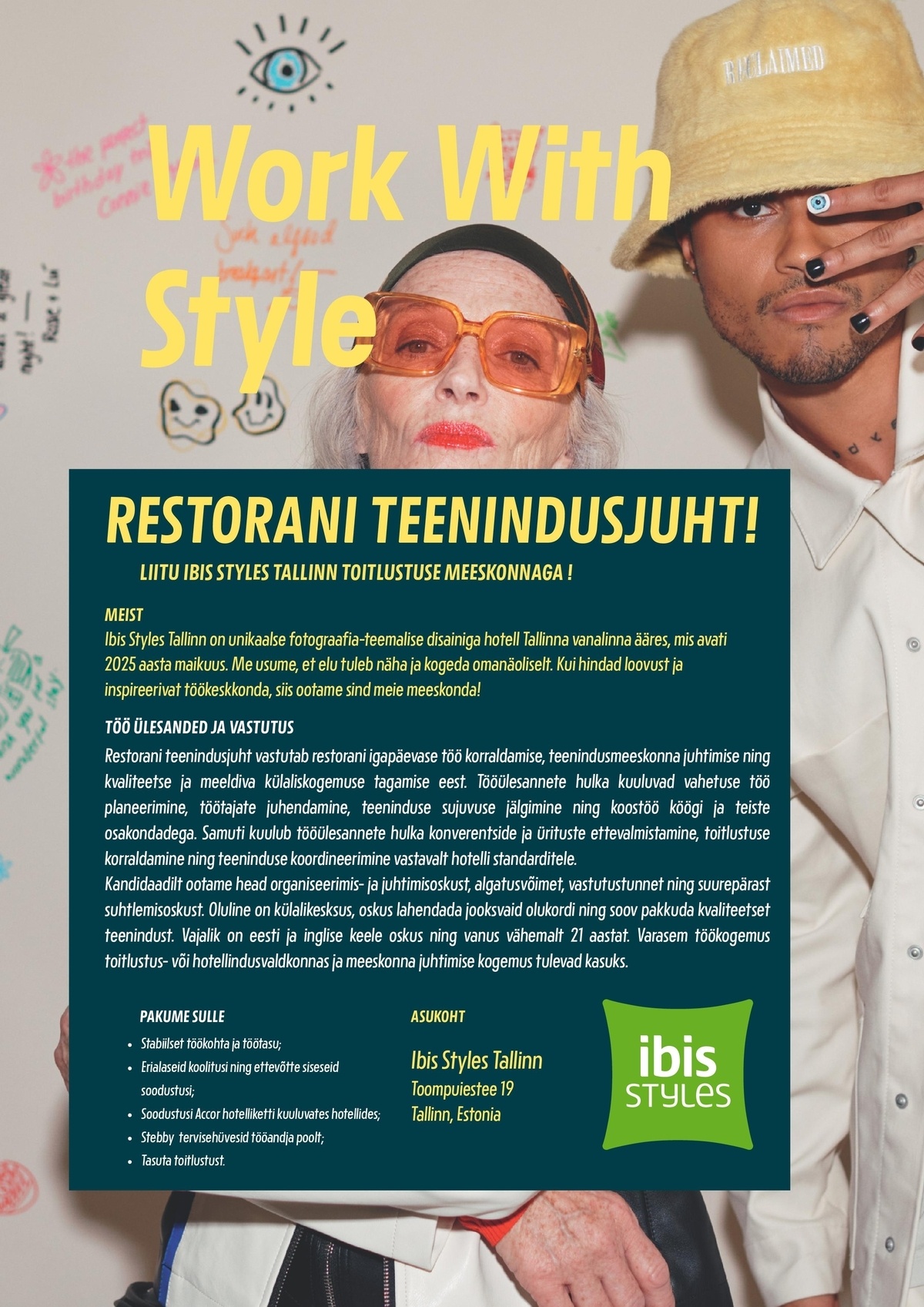 Duco Styles OÜ Restorani teenindusjuht - liitu ibis Styles Tallinn hotelli meeskonnaga!