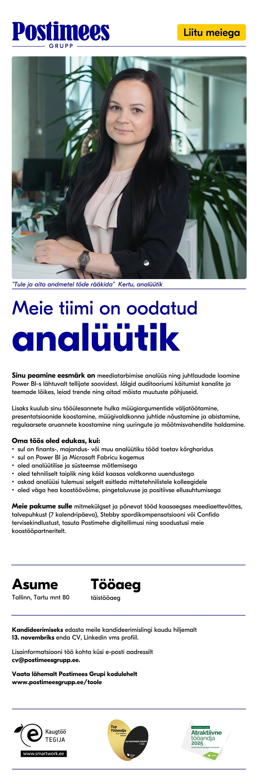 Postimees Grupp AS Analüütik