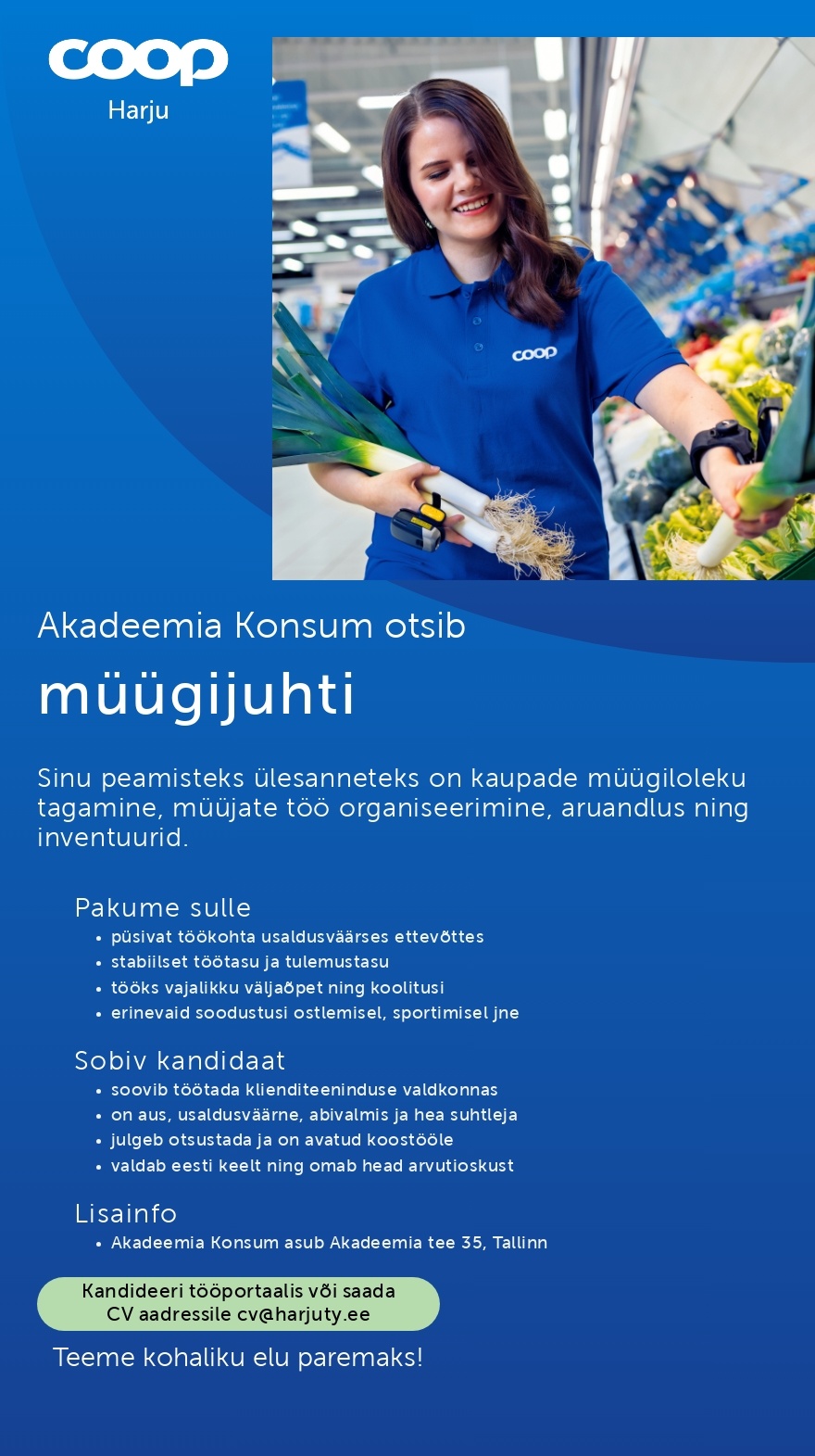 Harju Tarbijate Ühistu Müügijuht Akadeemia Konsum (Coop Harju)