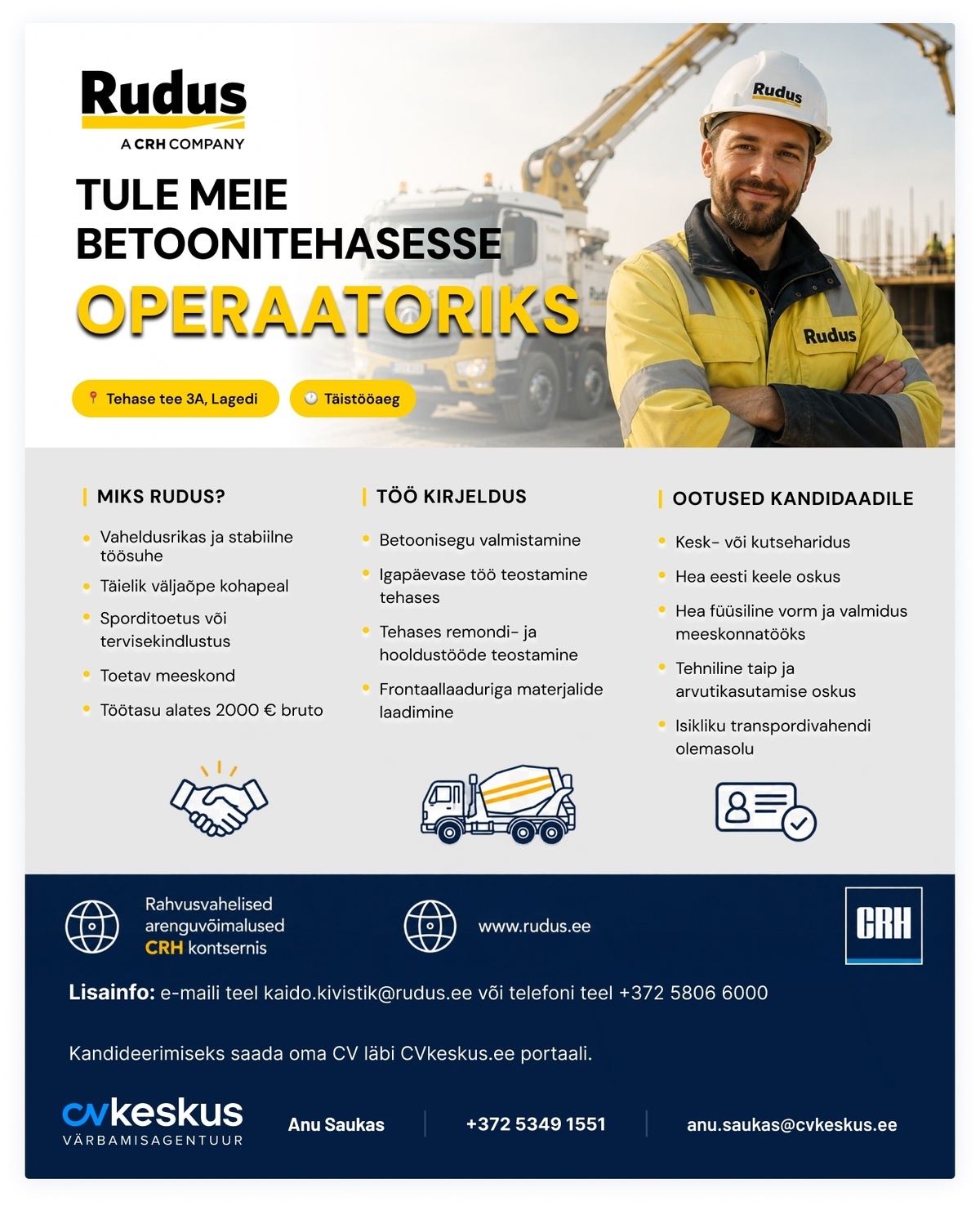 Rudus AS BETOONITEHASE OPERAATOR