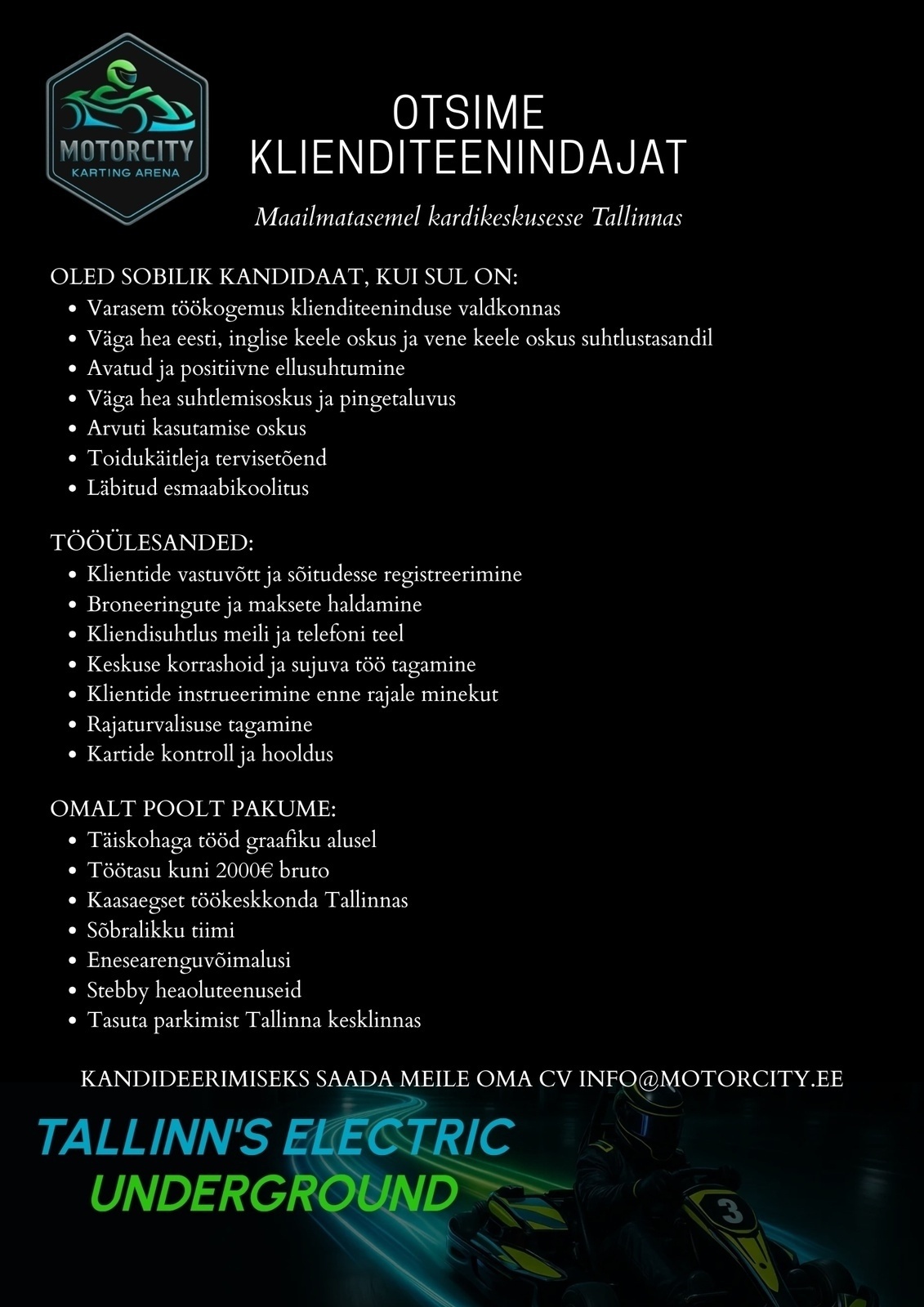 Motorcity OÜ Klienditeenindaja