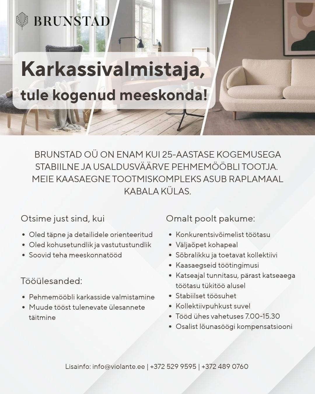 Brunstad OÜ Karkassi valmistaja