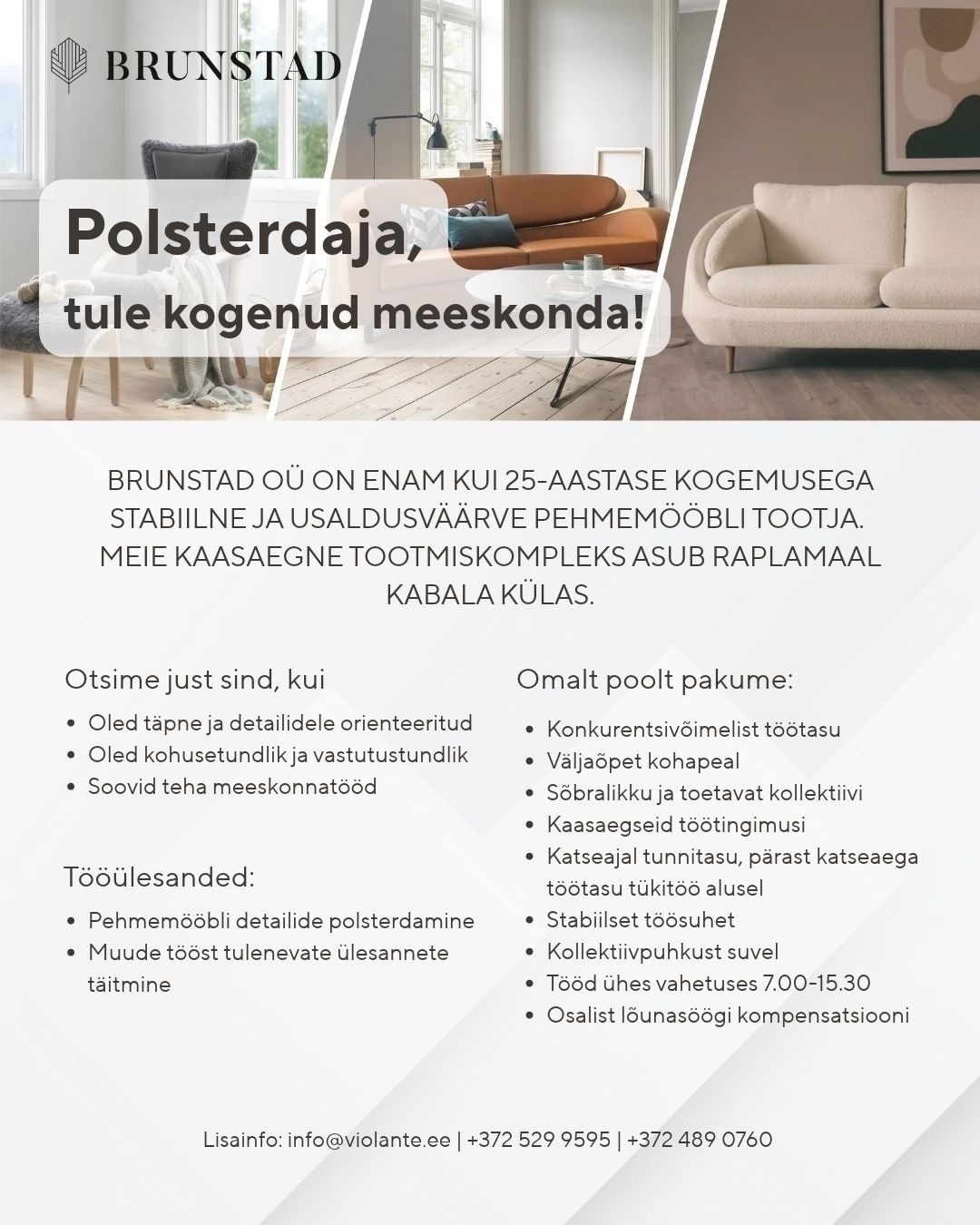 Brunstad OÜ Polsterdaja