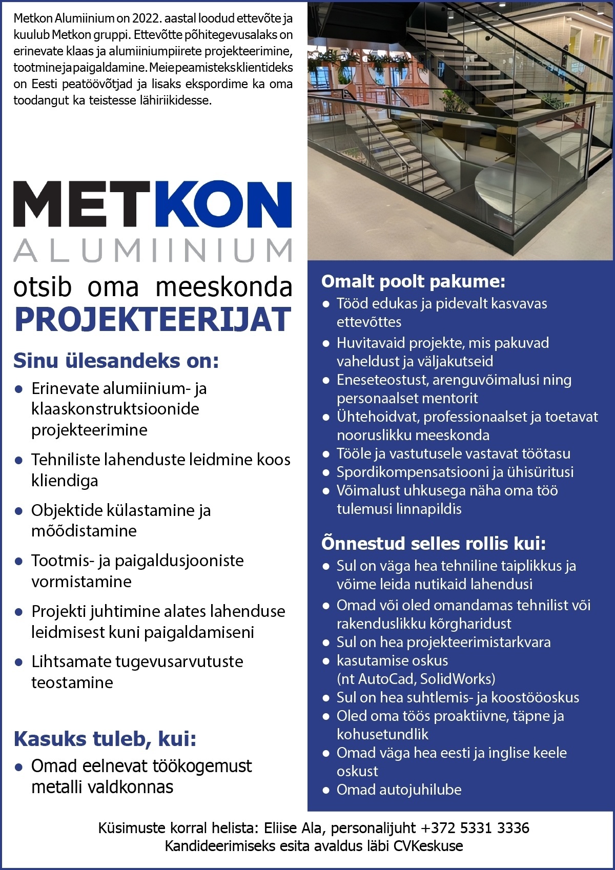 Metkon Projekt OÜ Projekteerija