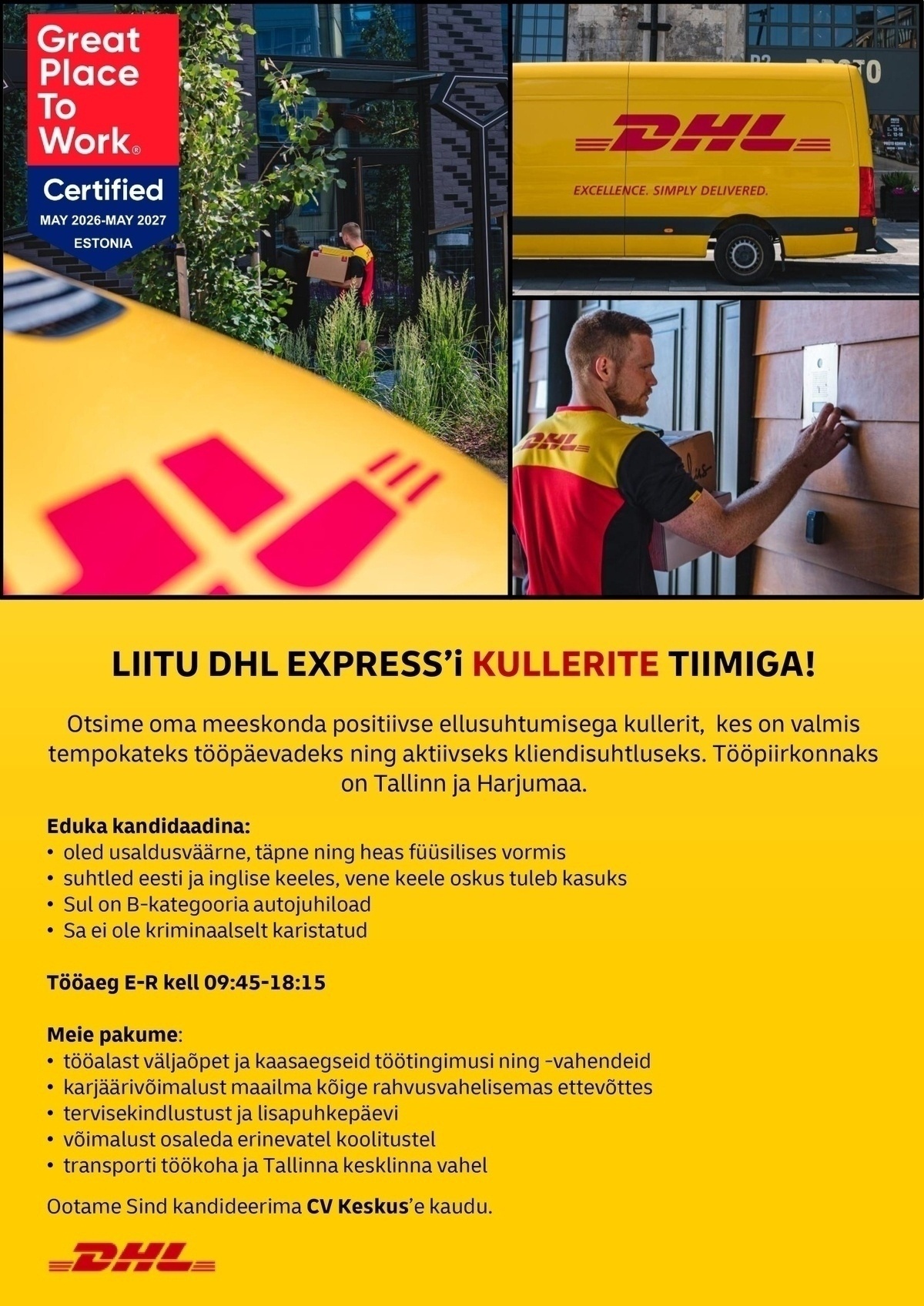 DHL Express Estonia AS Kuller (Tallinn ja Harjumaa)