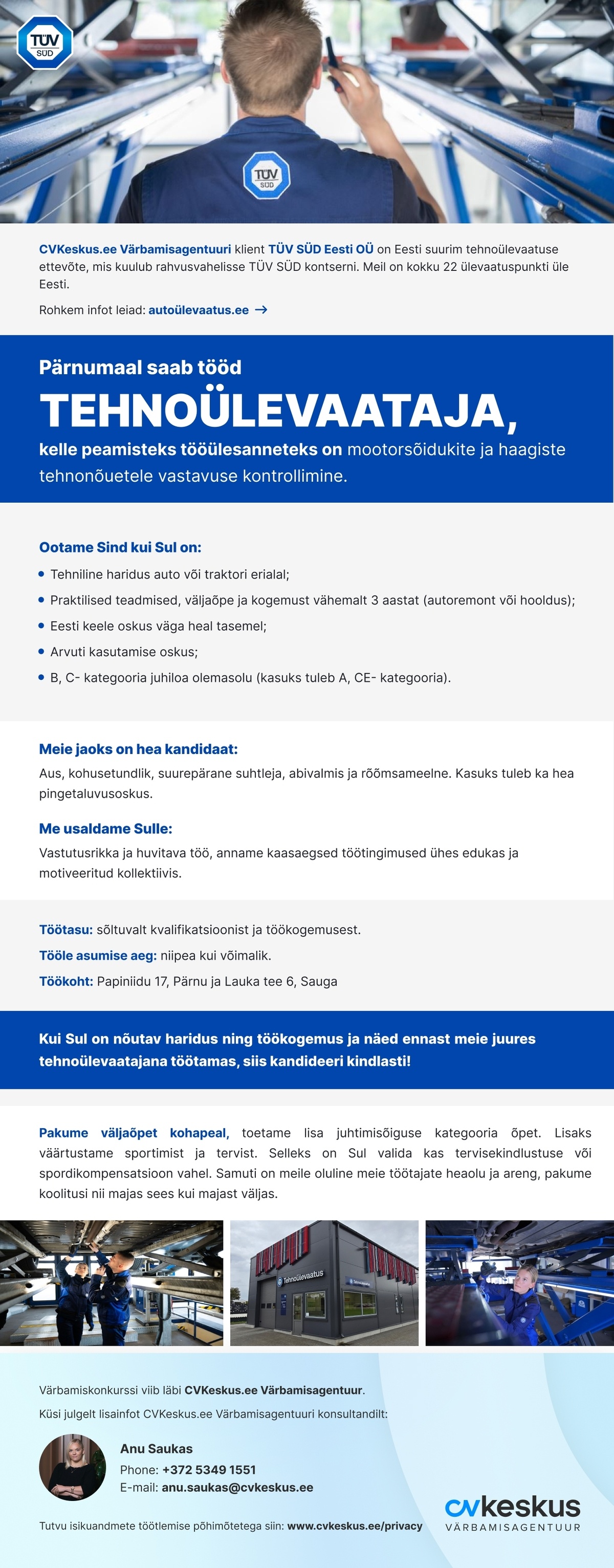 TÜV SÜD Eesti OÜ TEHNOÜLEVAATAJA (Pärnumaa)