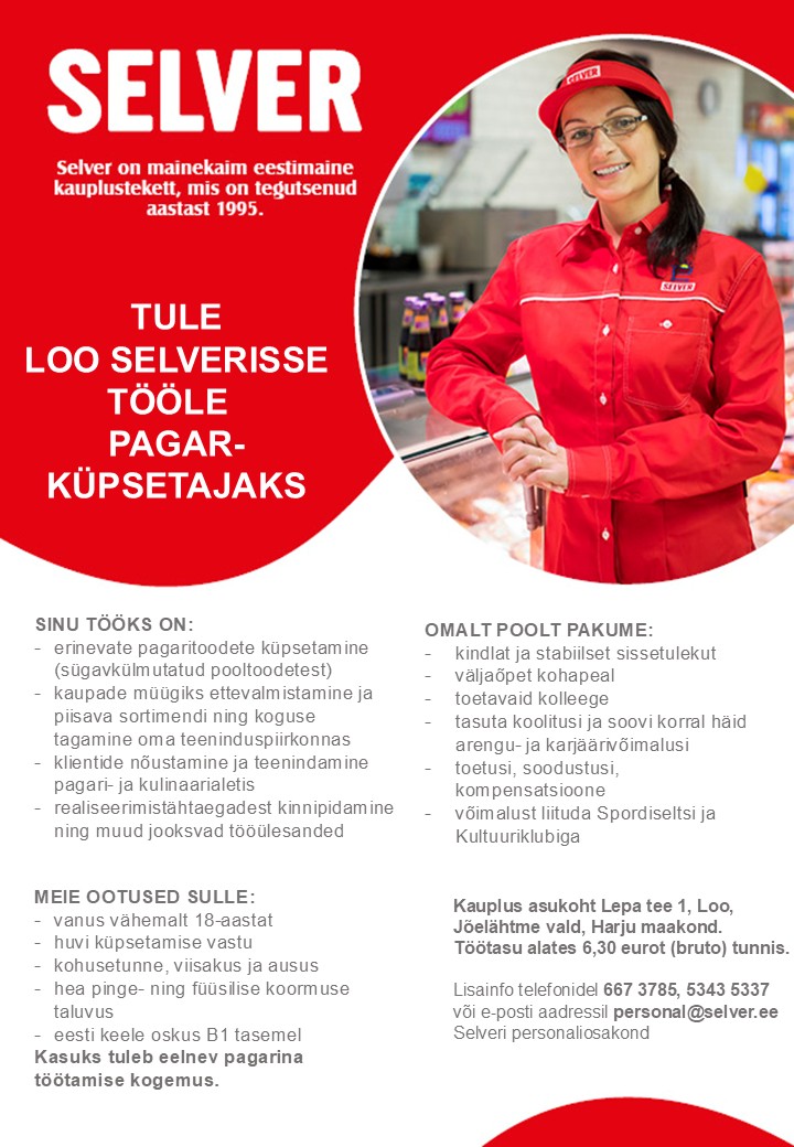 Selver Pagar-küpsetaja Loo Selveris