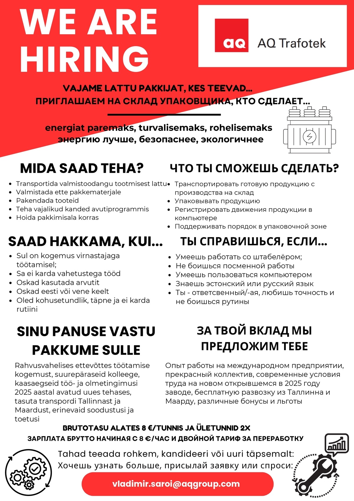 AQ Trafotek AS Pakkija