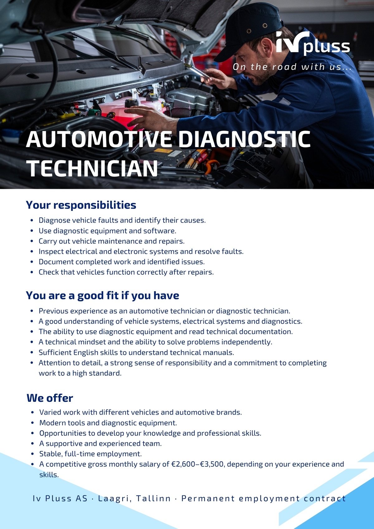 Iv Pluss AS Automotive diagnostic technician