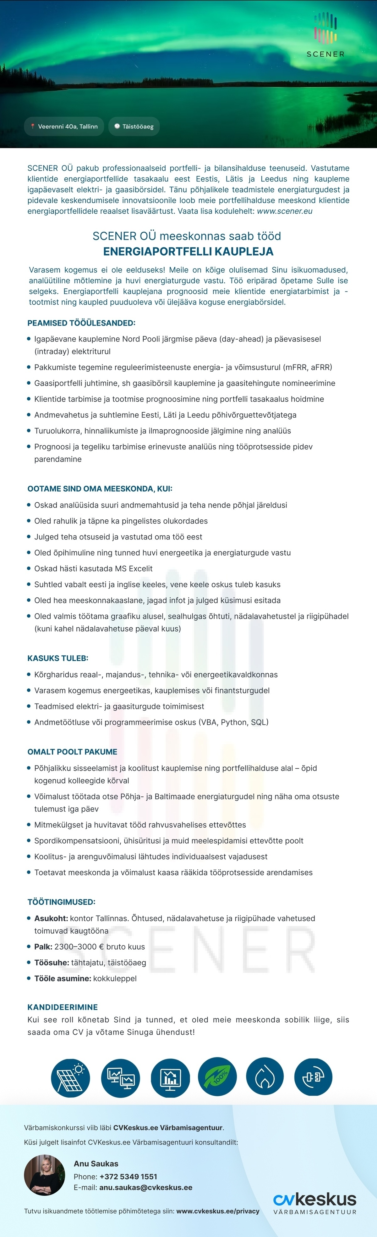 Scener OÜ ENERGIAPORTFELLI KAUPLEJA