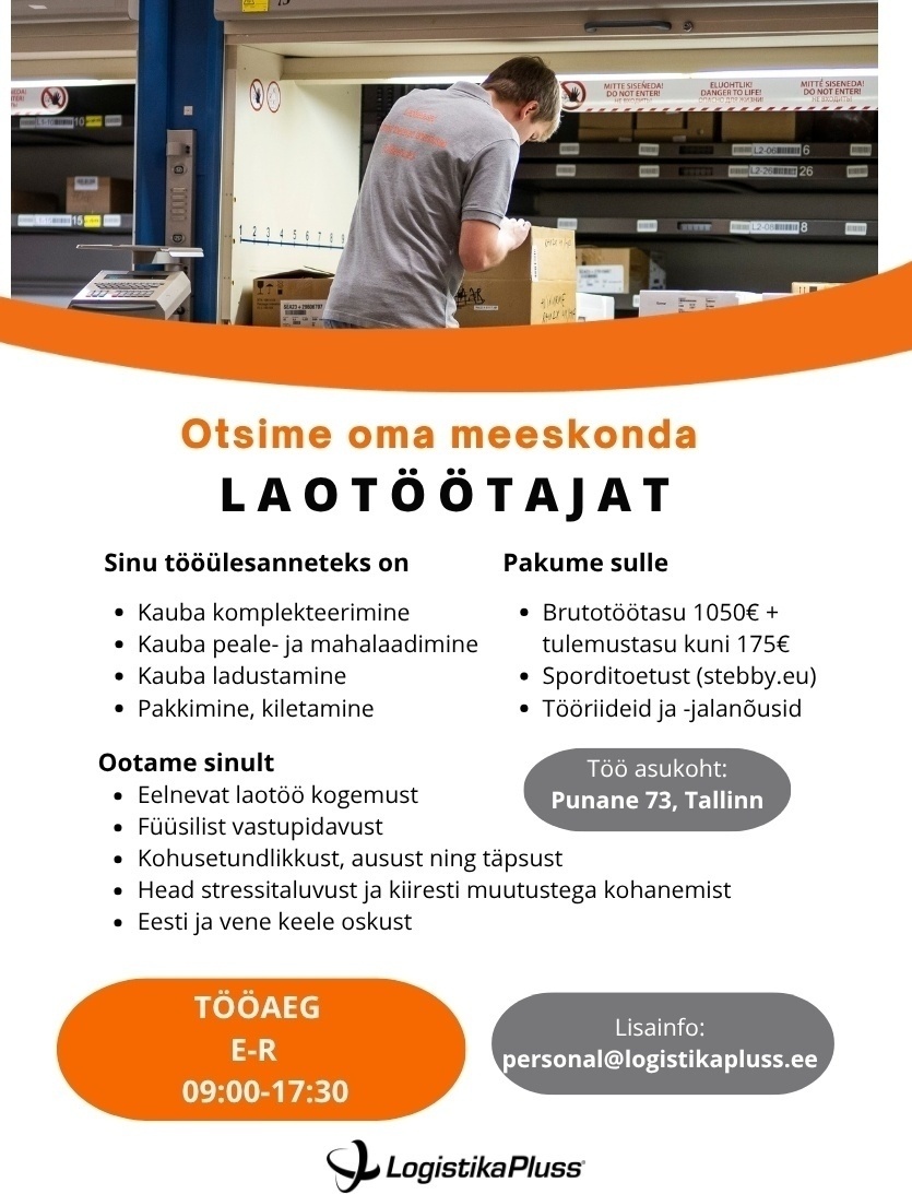 LOGISTIKA PLUSS OÜ Laotööline