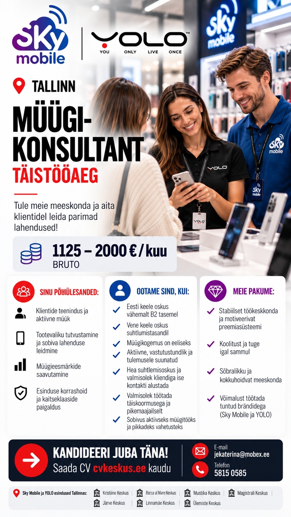 MOBEX OÜ Müügikonsultant