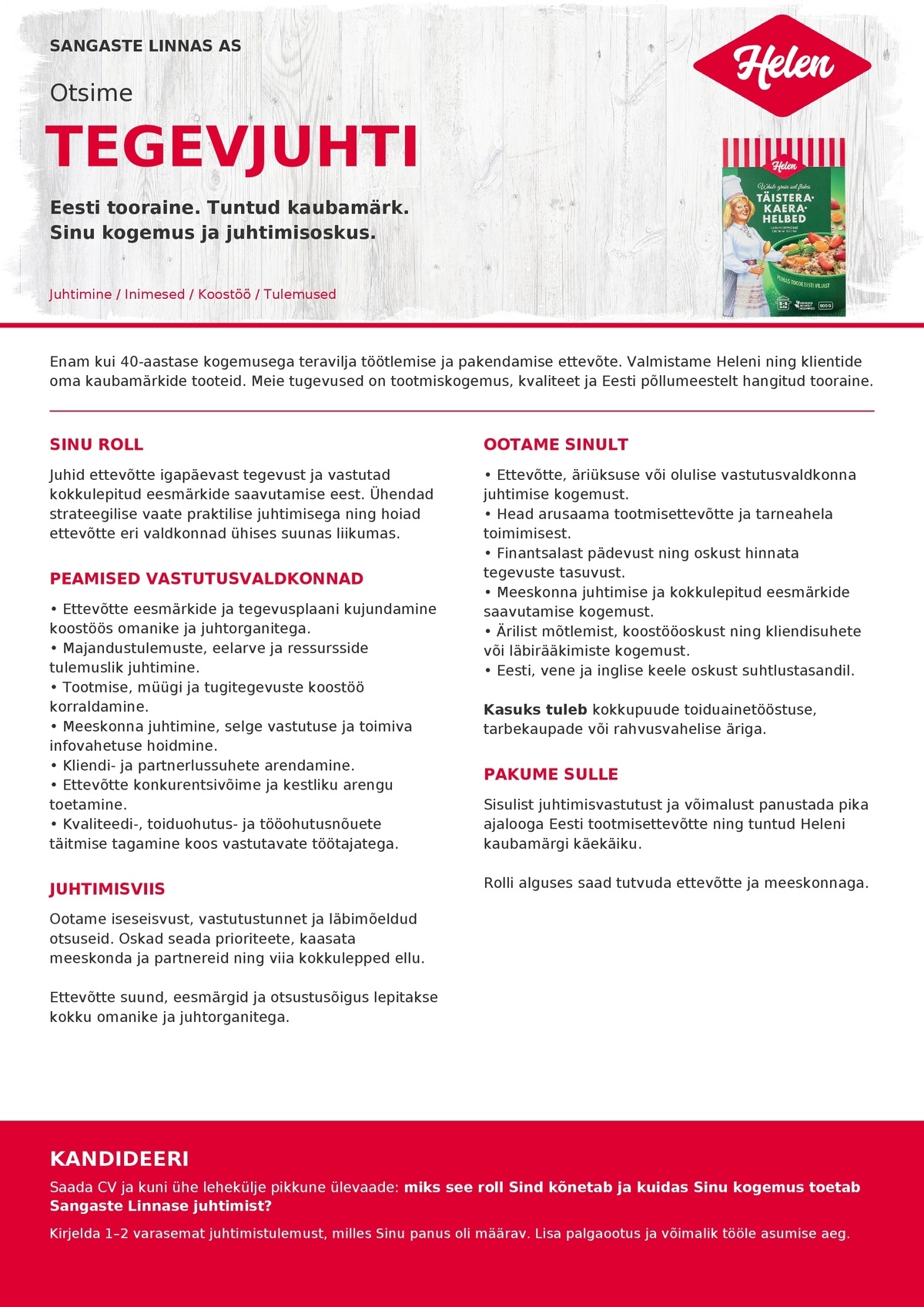 Makro Trade Baltic OÜ Tegevjuht